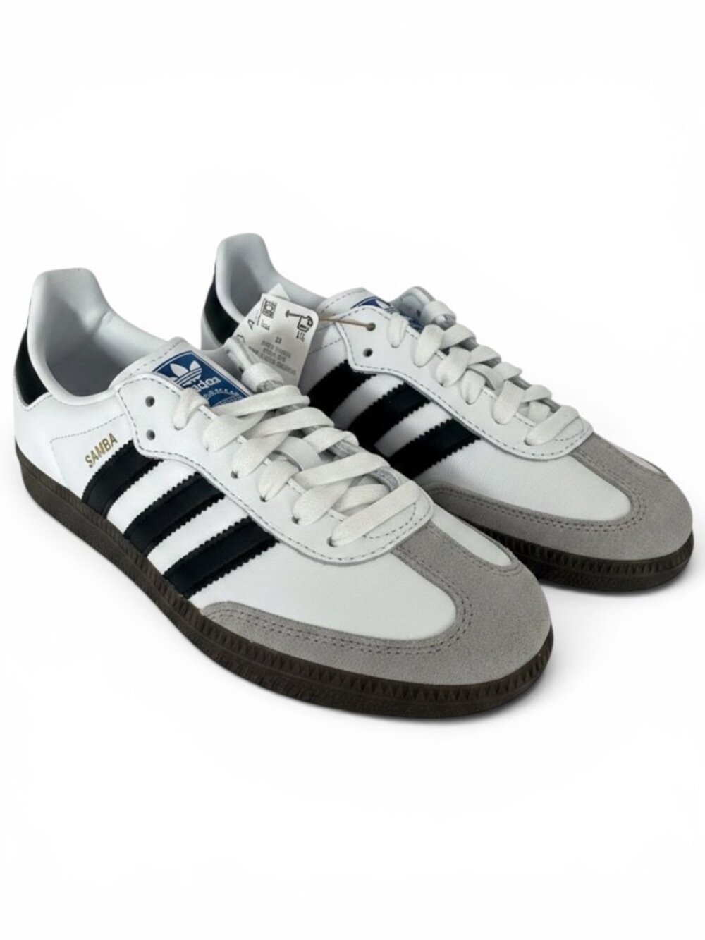 New Adidas Samba OG Sneakers White Black Gum B75806 Mens US 4 F 36